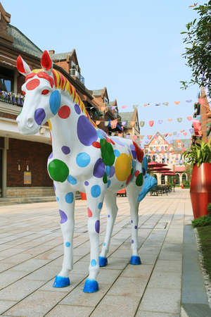 Fashioned horse scrulptureのeditorial素材