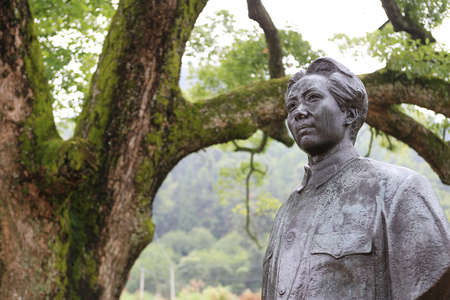 Sculpture of Mao Zedongの写真素材