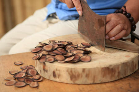 Cut antlerの写真素材