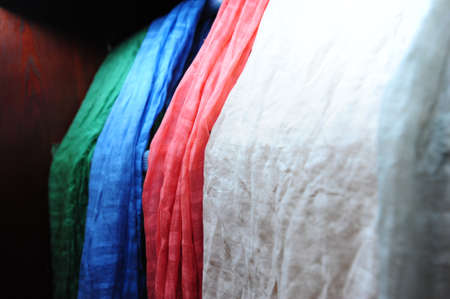 Closeup of scarvesの写真素材