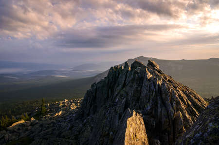 Peak of the mountainの写真素材