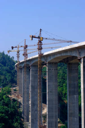 Bridge under constructionの写真素材