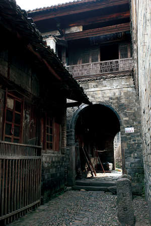 Chinese traditional houseのeditorial素材