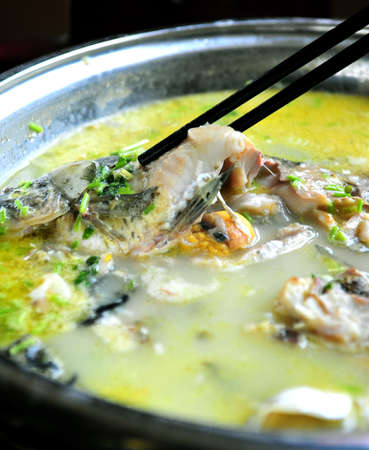 Chinese cuisine - Fish soupの写真素材