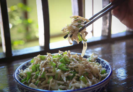 Fried dried bamboo shootsの写真素材