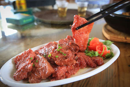 steamed pork with rice flourの写真素材