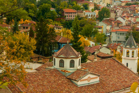 Aerial view of the old town of Bursa, Turkeyの写真素材