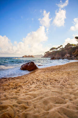 Beautiful beach resort. Vertical shot.