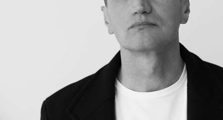 Cropped portrait of young man with mental issues. Psychology.