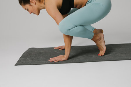 Healthy life and natural balance between body and mental health. Yoga woman.