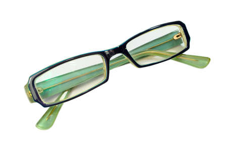 One blue glasses isolated