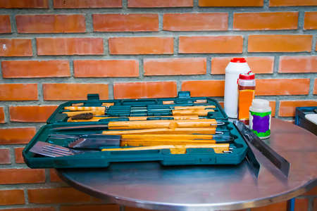 Some tools use for a bbqの写真素材