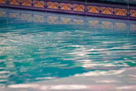Calm water in a pool