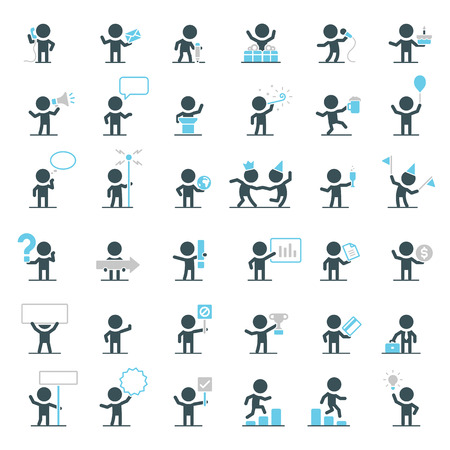 Large set of vector characters in different situations.