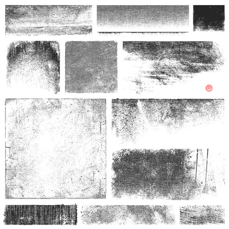 Collection of vector textures and stains.のイラスト素材