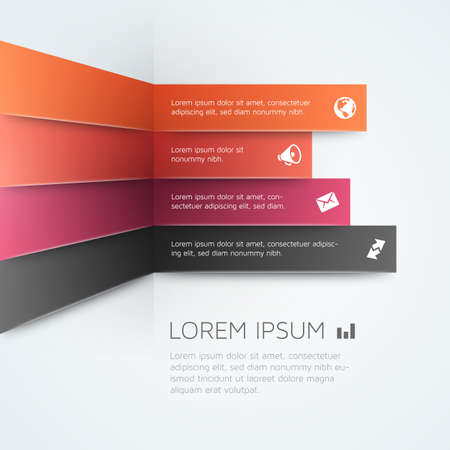 Business vector template with warm purple and orange colors.のイラスト素材