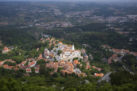 The Palace of Sintra, also called Town Palace, located in the town of Sintra, in the Lisbon District of Portugal.のeditorial素材