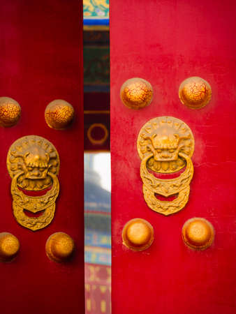 Unusual view of Temple of Heaven in Beijing, China