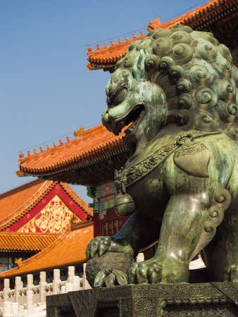 Unusual view fo Forbidden City, Beijing. Chinaのeditorial素材
