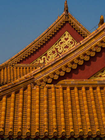 Unusual view fo Forbidden City, Beijing. Chinaのeditorial素材
