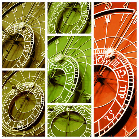 old Prague astronomical clock,Czech Republicの写真素材