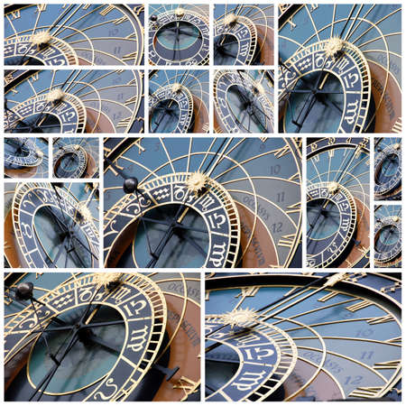 old Prague astronomical clock,Czech Republicの写真素材