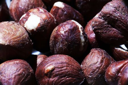 Photography of nuts pattern for food backgroundの写真素材