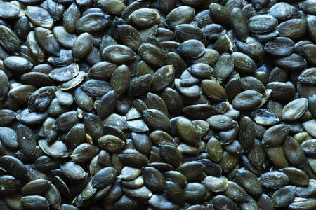 Photography of pumpkin seeds for food background