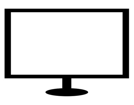 TV pc monitor screen iconのイラスト素材