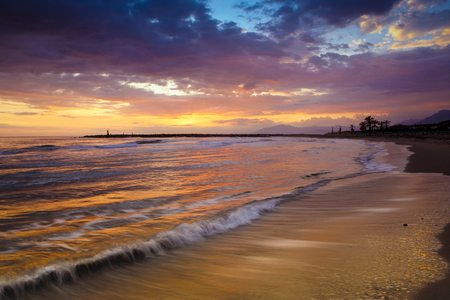 Cabopino on the Costa del Sol.  Another beautiful sunset.の写真素材