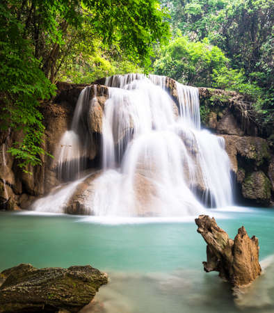 Waterfall at Kanchanaburi, Thailandの写真素材