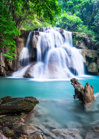 Waterfall at Kanchanaburi Province, Thailandの写真素材