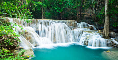 Waterfall in the jungleの写真素材