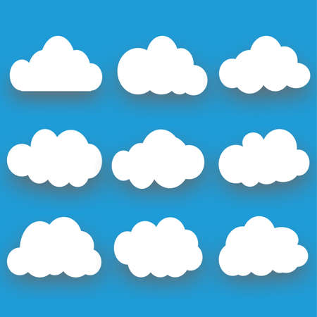 Clouds collection, Vector illustrationのイラスト素材
