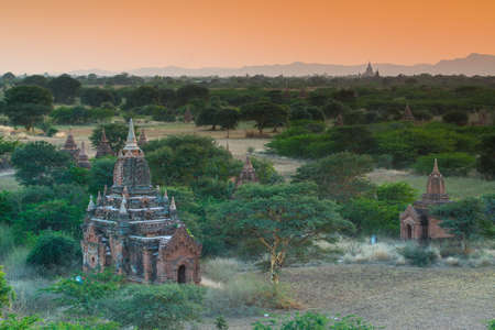 The ruin of temple in Bagan City, Myanmar.の写真素材
