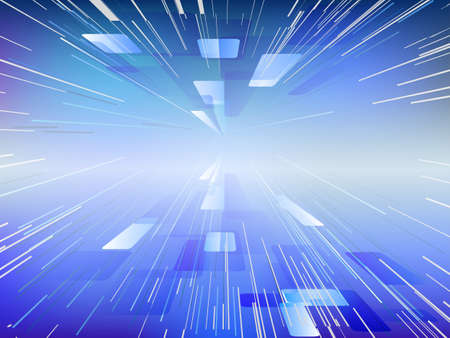 Abstract of digital warp or hyperpace motion, vector illustrationのイラスト素材