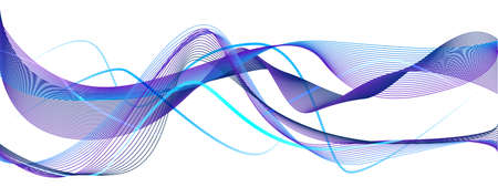 Beautiful blue violet abstract modern waving background, vector illustration