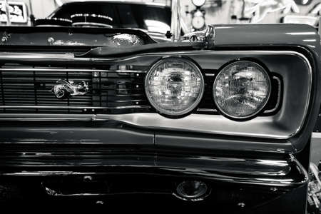 Car headlight with a mean lookのeditorial素材