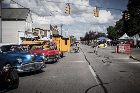 street view at a car showのeditorial素材