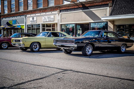 60s dodge muscle cars at a car showのeditorial素材