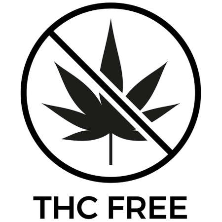THC free icon on white background -  vectorのイラスト素材