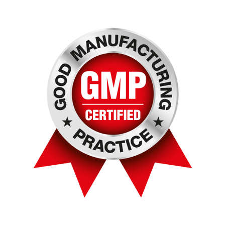 GMP (Good Manufacturing Practice) certified round stamp on white background - Vectorのイラスト素材