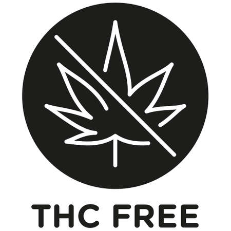 THC free icon on white background -  vectorのイラスト素材