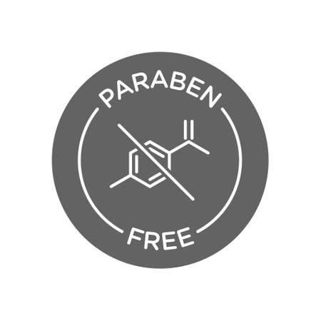 Paraben free icon cosmetic vector label.のイラスト素材