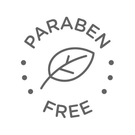 Paraben free icon cosmetic vector label.のイラスト素材