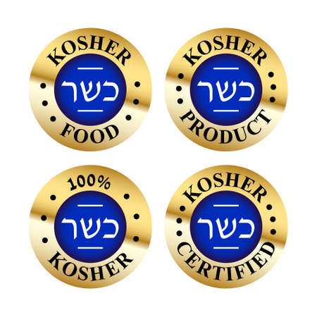kosher food icon setのイラスト素材