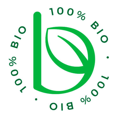 100% organic product vector iconのイラスト素材