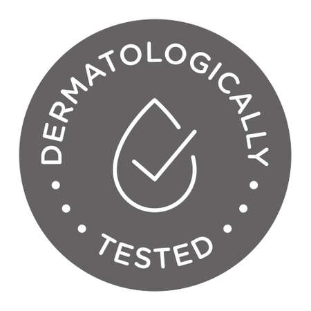 Dermatologically tested round isolated product iconのイラスト素材