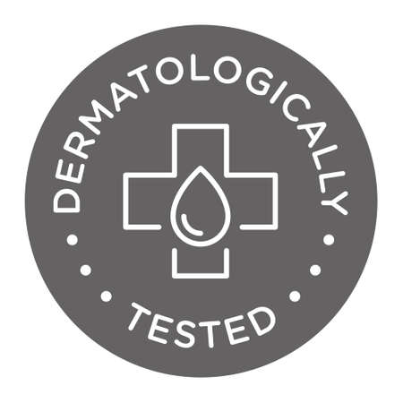 Dermatologically tested round isolated product iconのイラスト素材