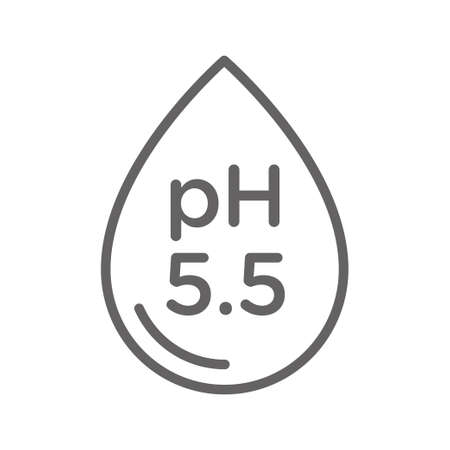 pH neutral balance vector icon, badge seal, logoのイラスト素材